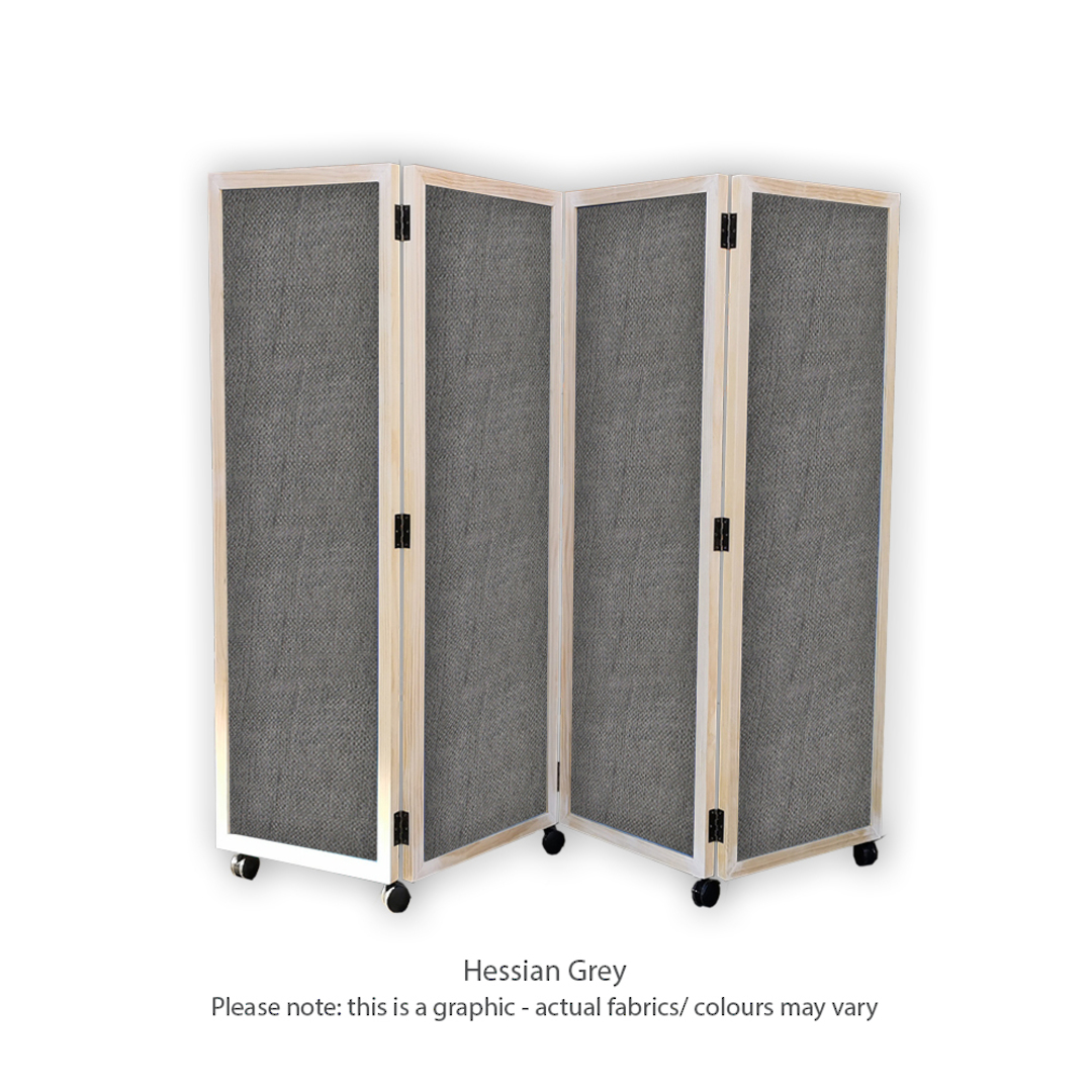 MOBILE DISPLAY SCREEN-CONCERTINA | 4 Sections | Hessian image 2